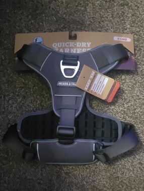 Arcadia Trail QUICK-DRY Harness in Reflective Gray/ Black XLARGE NWT